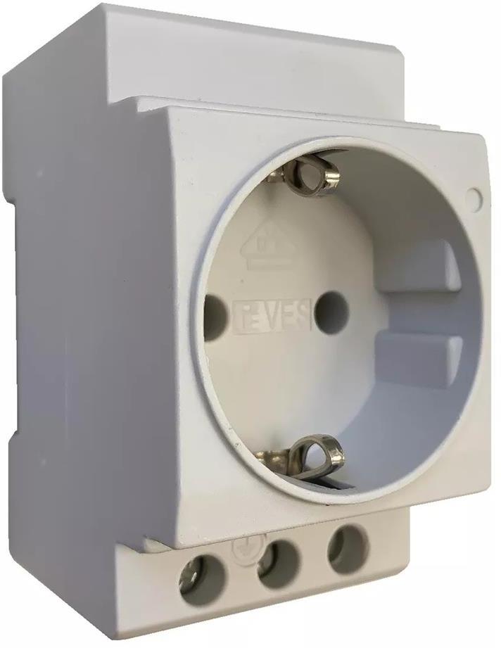 Контакт за DIN-шина шуко 16Α 2.5 мод. клеми отдолу Pollmann