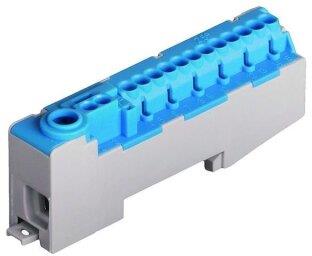 Клема изолирана СИНЯ N14-S 1P 1x25mm² + 12X2.5mm² + 2X4mm² IP20 80A 500V Pollmann