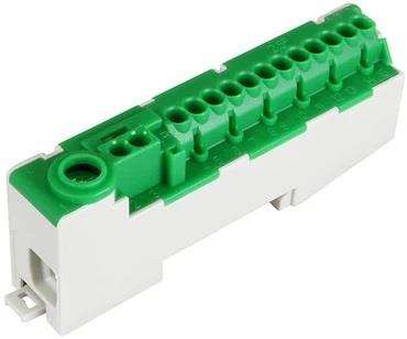 Клема изолирана ЗЕЛЕНА PE14-S 1P 1x25mm² + 12X2.5mm² + 2X4mm² IP20 80A 500V Pollmann