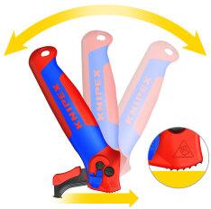 Инструмент за заголване на кабели, за изолация до 7мм, синьо-червена ръкохватка 145мм, с водач, Knipex