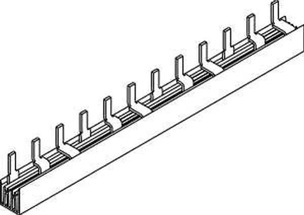 Захранващ гребен тип ПИН 3P 10мм2 63A 19 прекъсвача L1L2L3 Pollmann