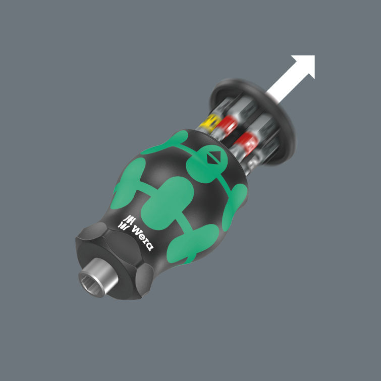 Комплект отвертка с битове, 2х шлиц, 2х PH и 2x PZ, Stubby 2 Kraftform Kompakt Wera