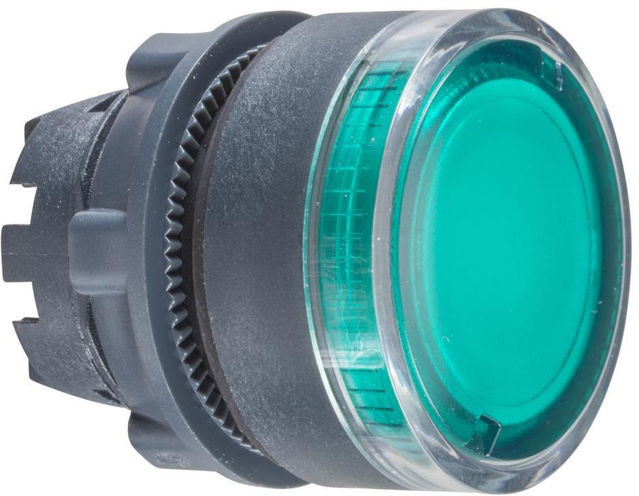 Глава за бутон зелен светещ BA9s XB5 SE