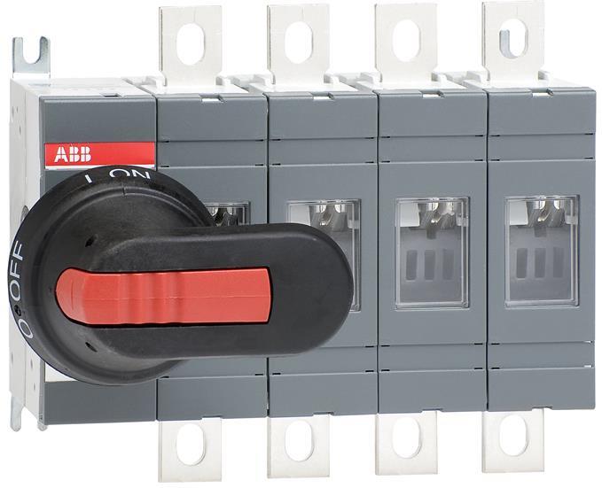 Разединител OT200E04P 200А 4P I-0 с ръкохватка ABB