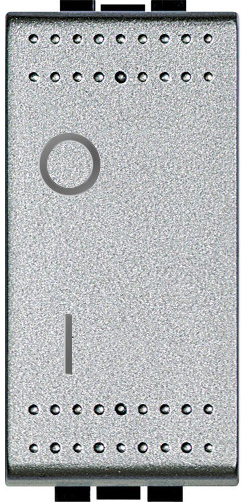 Двуполюсен ключ 1 мод. цвят алуминий LL Bticino