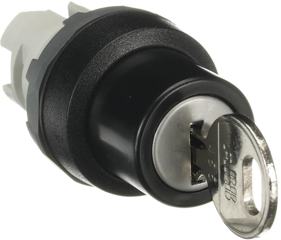 Превключвател черен M2SSK3-101 1-2 с ключ Ø22mm Modular ABB