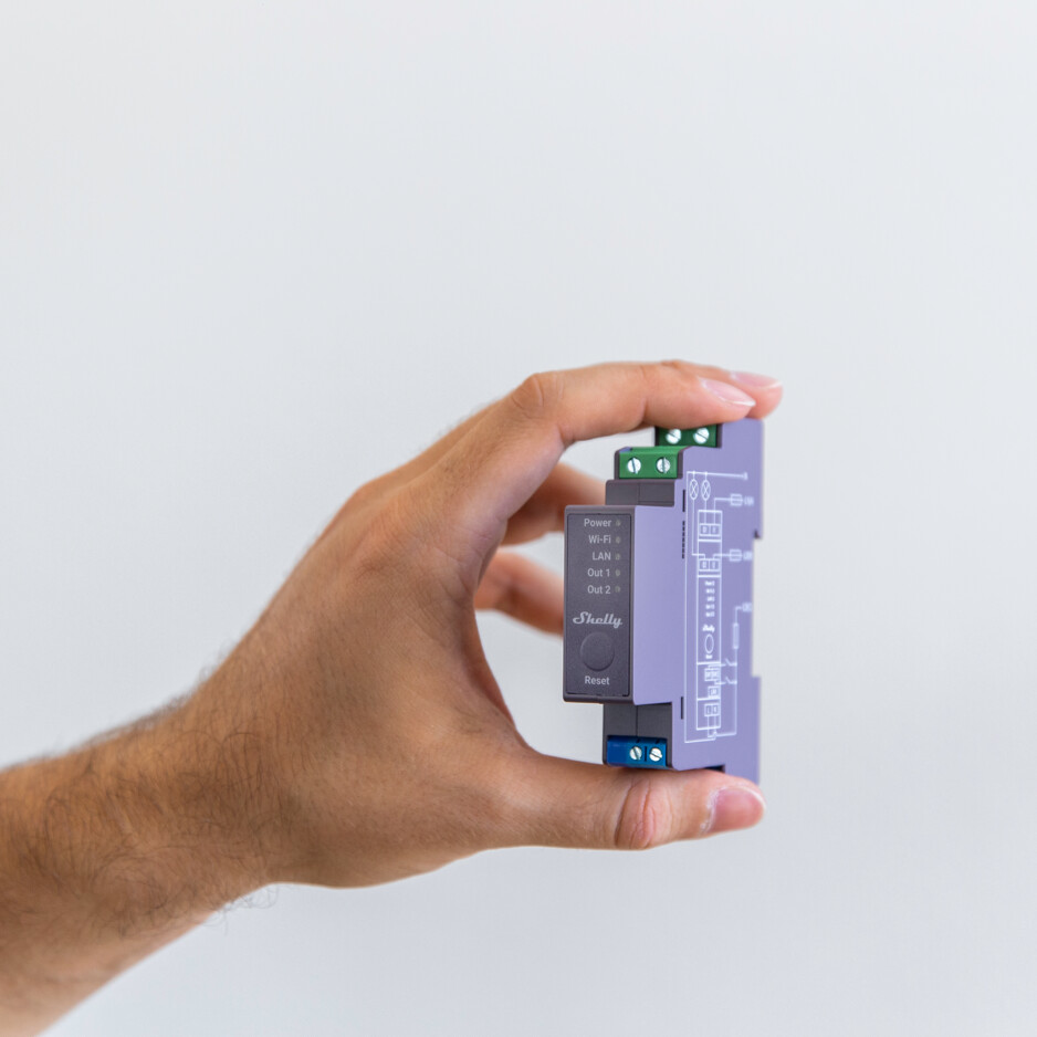 Импулсно Smart реле 2х On/Off 16A (25A) за DIN монтаж Shelly PRO 2 - 268025S