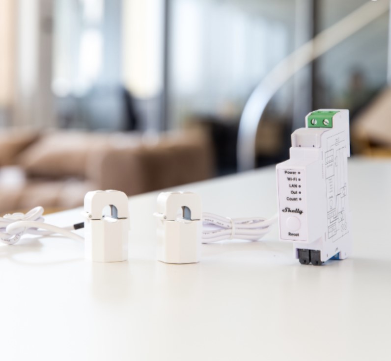 Монофазен Smart мерител 2х 50A за DIN монтаж Shelly PRO EM 50 - 268148S