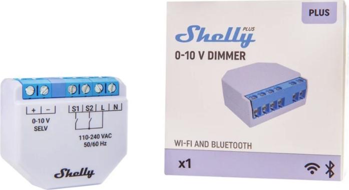 Микромодул Smart реле 1х димер 0-10V изисква неутрала Shelly Plus 0-10V Dimmer - 265703S