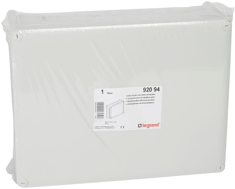 Разклонителна кутия открит монтаж 360x270x124мм IP55 без отвори цвят Сив Plexo Legrand