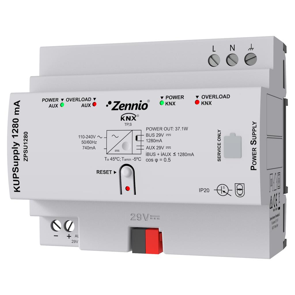 Захранващ блок KUPSupply 1280mA 6DIN KNX Zennio