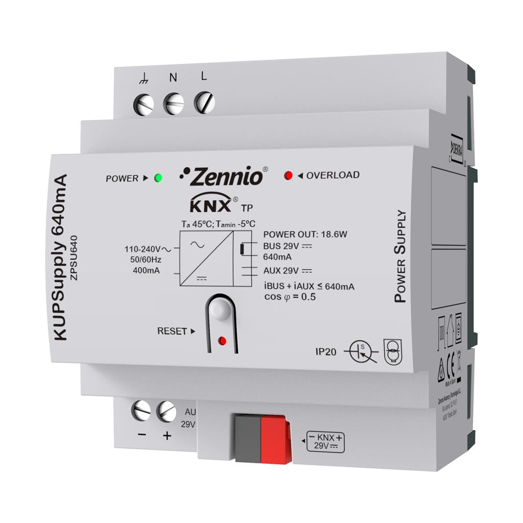 Захранващ блок KUPSupply 640mA 4,5DIN KNX Zennio
