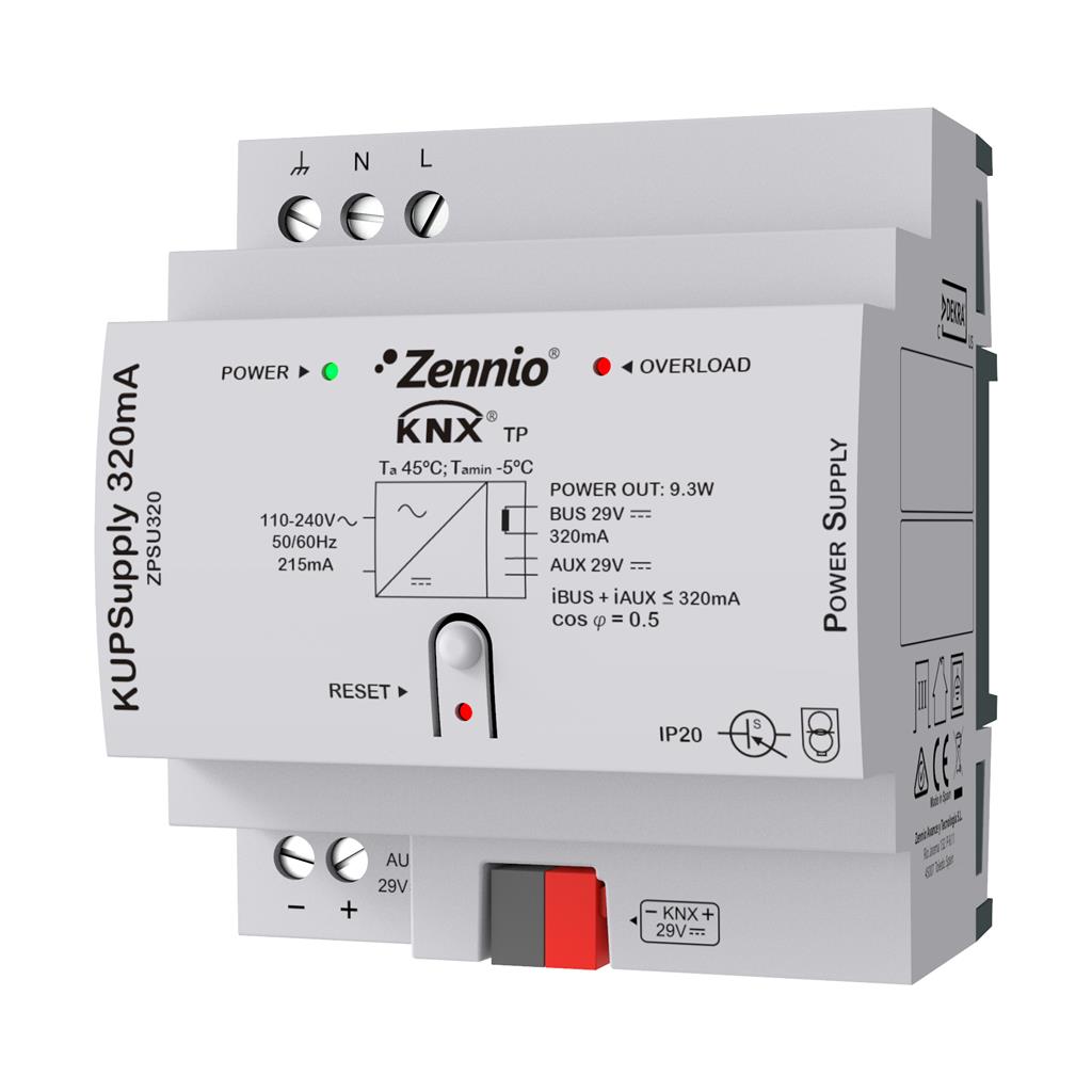 Захранващ блок KUPSupply 320mA 4,5DIN KNX Zennio