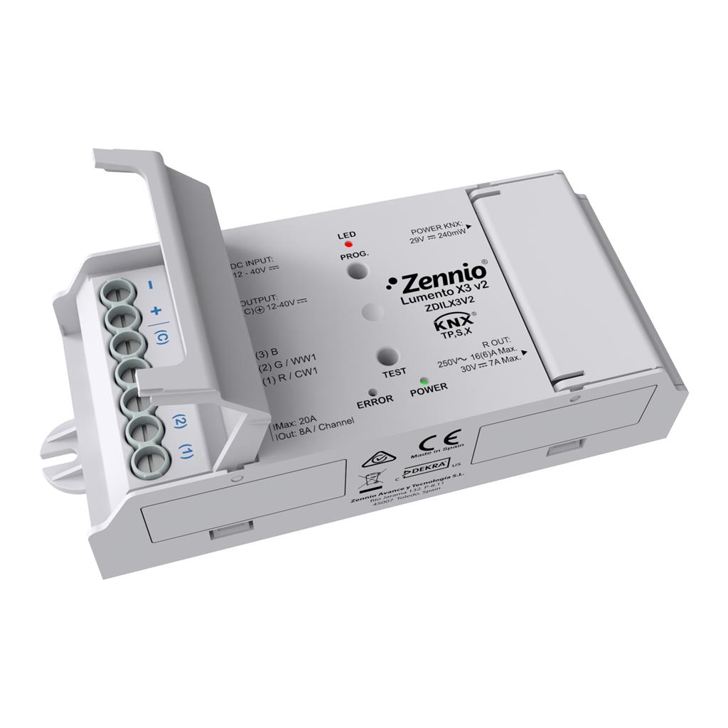 Димер Lumento X3 v2. 3-канала PWM за DC LED KNX Zennio