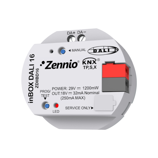 Модул за вграждане KNX-DALI 1 канал до 16 баласта 16 групи KNX Zennio