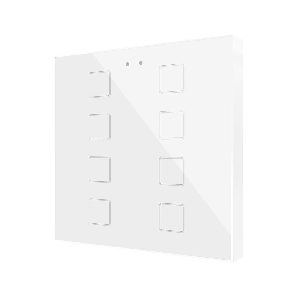 Пулт за управление с 8 капацитивни бутона Flat RGB KNX стъкло цвят Бял Zennio