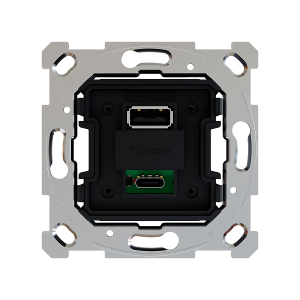 Розетка 2xUSB за зареждане тип A+C 3,5A 17,5W ZS70 Zennio