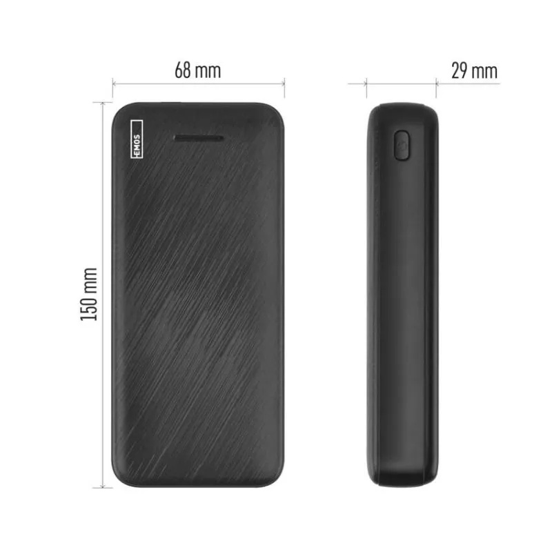 Външна батерия 20000mAh PD 22.5W USB A+C EMOS