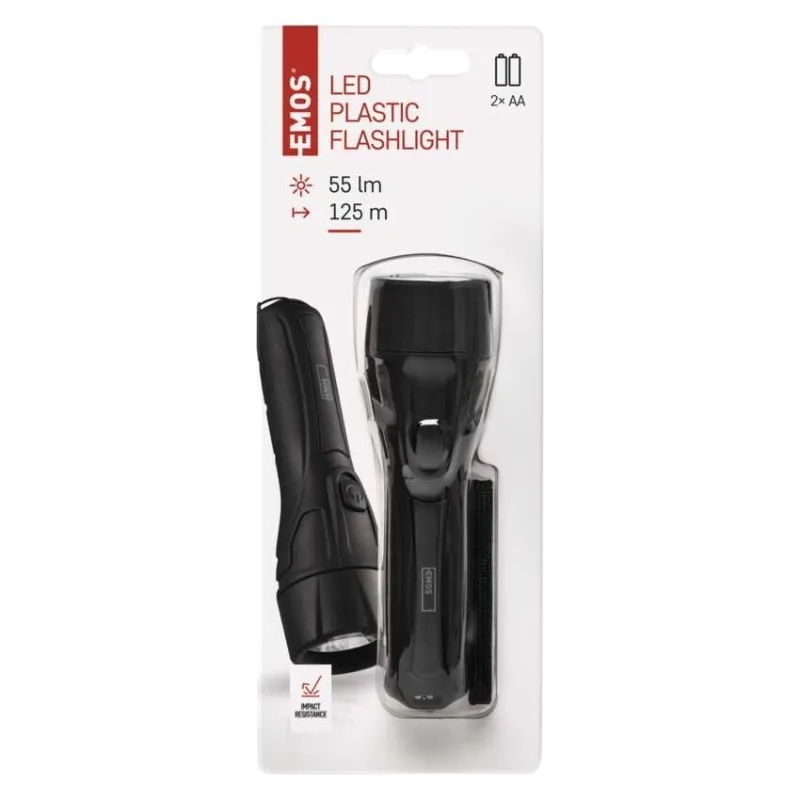Фенерче LED 55lm 125м 16ч батерии 2× AA пластмаса IP20 EMOS