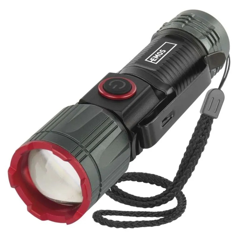Фенерче LED 300lm 100м 3ч зареждаема 700mAh алуминий IP43 EMOS