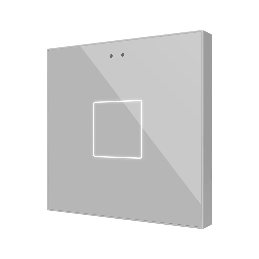 Пулт за управление с 1 капацитивен бутон Flat RGB KNX стъкло цвят Сребро Zennio