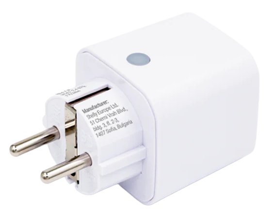 Адаптер Smart за контакт 1х Шуко 13A с мерител Shelly Plug M Gen3 - 073602