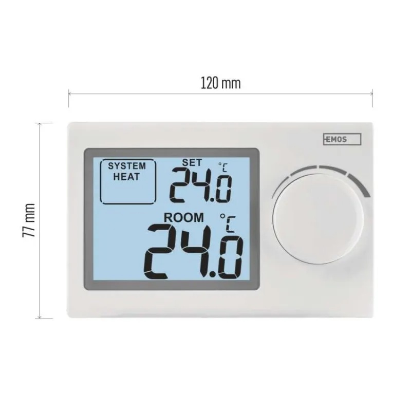 Термостат за отопление и охлаждане 5…35 °C с LCD дисплей 8A EMOS