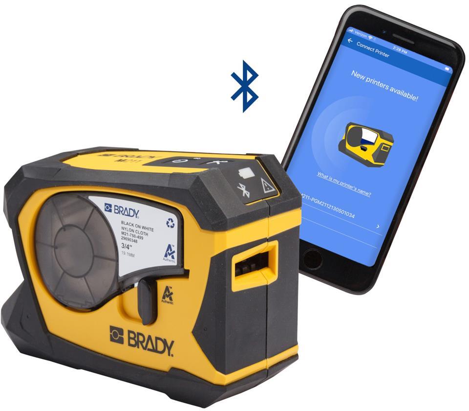Принтер термотрансферен с Bluetooth, 203dpi за етикети 6-19мм BRADY