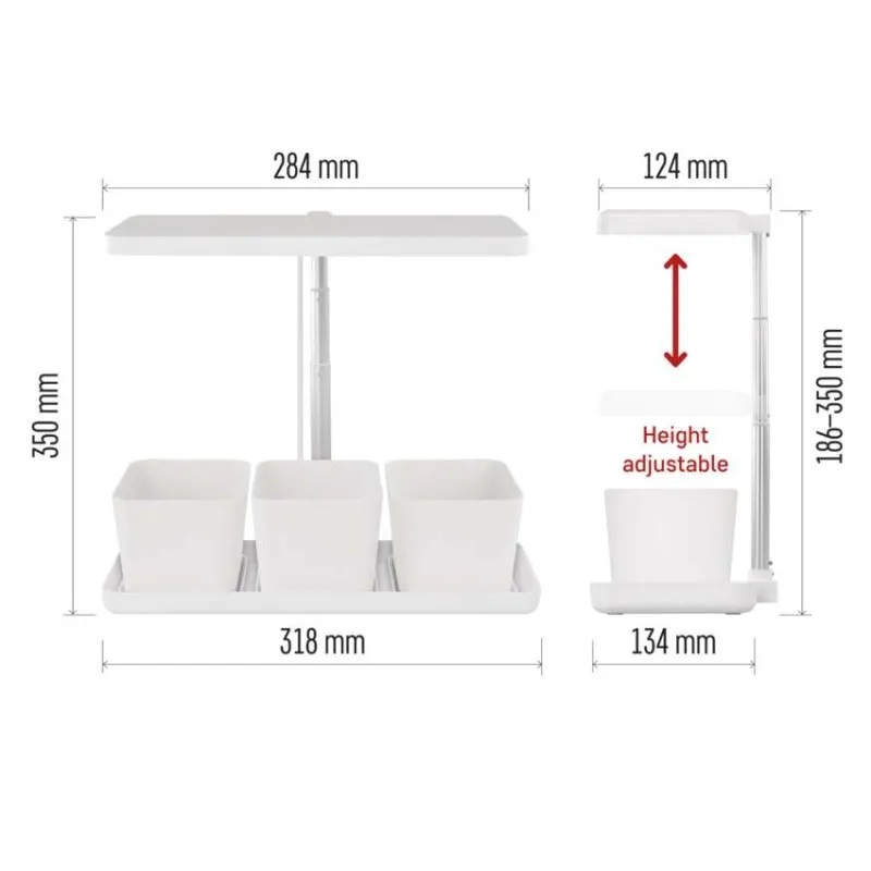 Лампа за растения LED 7W 3200K 300lm 25000h IP20 USB A с таймер и димер HERBS EMOS