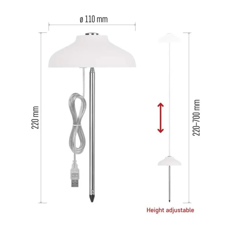 Лампа за растения LED 5W 3500K 235lm 25000h IP20 USB A с таймер UMBRELLA EMOS