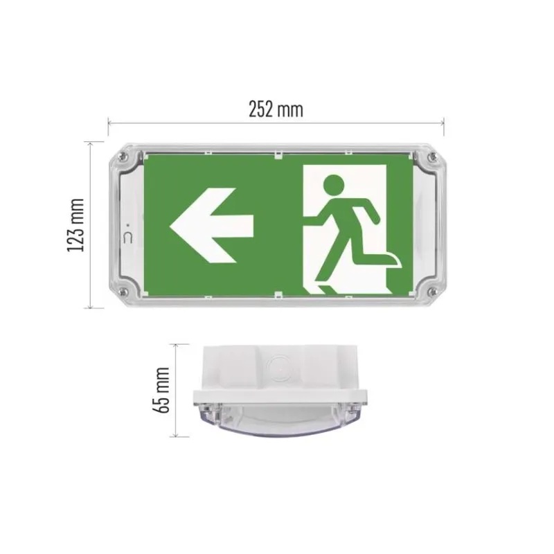 Авариен осветител LED 4W 6500K 300lm 3h IP66 открит монтаж NESSI EMOS
