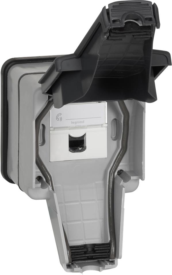 Розетка 1x RJ45 cat.6 FTP IP66 цвят Сив Plexo Legrand