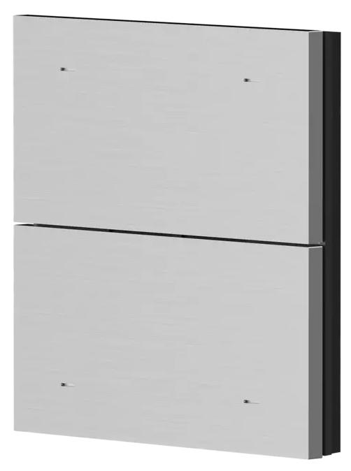 Лицев панел за 2 бутона iONprime PB 2R ABR Алуминий Theben