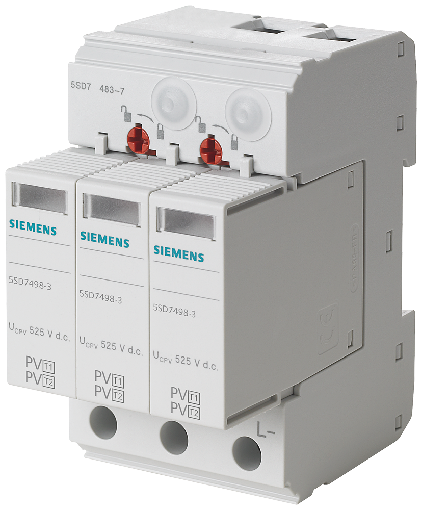 Катоден отводител тип 1+2 PV SPD 40kA 1000V= 2P Siemens