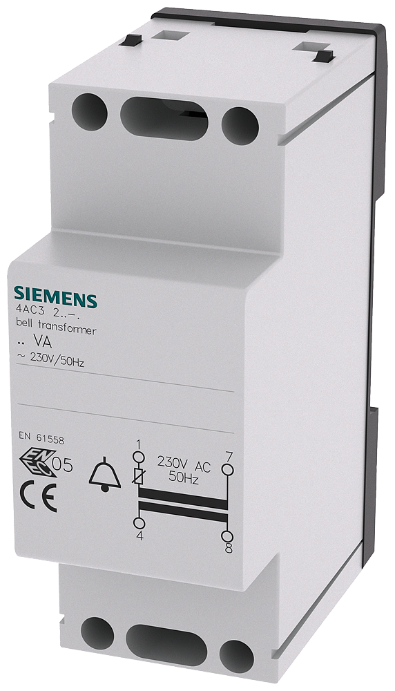Модулен звънчев трансформатор 4AC3 8VA 8V 2DIN Siemens