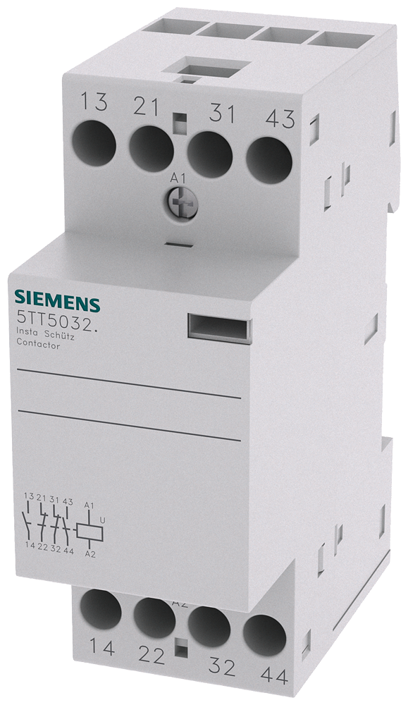 Модулен контактор 5TT5 Insta 25A 4NO 230Vac 2DIN Siemens