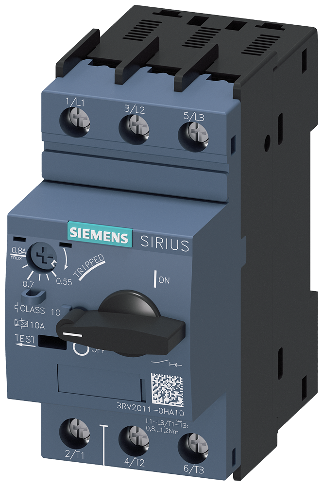 Моторна защита 3RV2 S00 0.18kW TM 0.55…0.8A 100kA Siemens