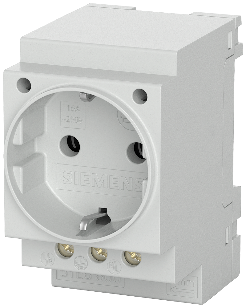Контакт за DIN-шина 5TE6 шуко 16Α сив 2.5DIN Siemens