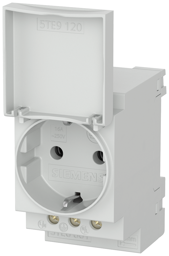 Контакт за DIN-шина 5TE6 шуко 16Α с капак 2.5DIN Siemens