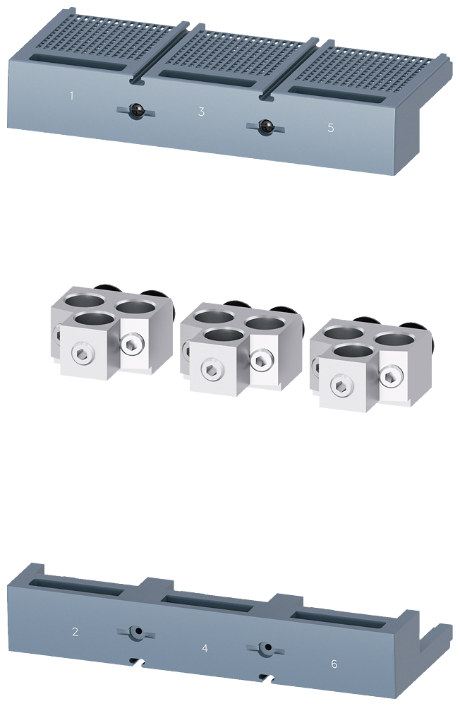 Комплект клеми TA3.2 за Cu и Al проводници 3x120 до 185mm2 FS1000 3 бр. Siemens