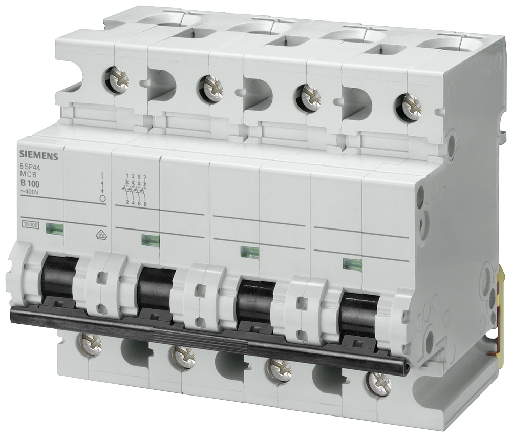 Автоматичен прекъсвач 5SP4 4P 100A крива С 10kA Siemens