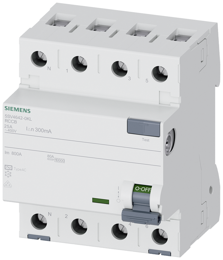 ДТЗ 5SV4 4P 63A 300mA тип AC 10kA Siemens