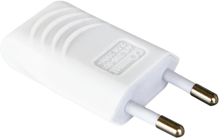 Щепсел ЕВРО бял 2.5A 2P IP20 Commel