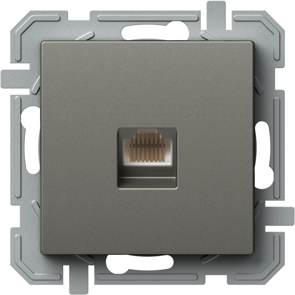 Розетка RJ45 UTP cat.6A цвят Титан Logiq TEM
