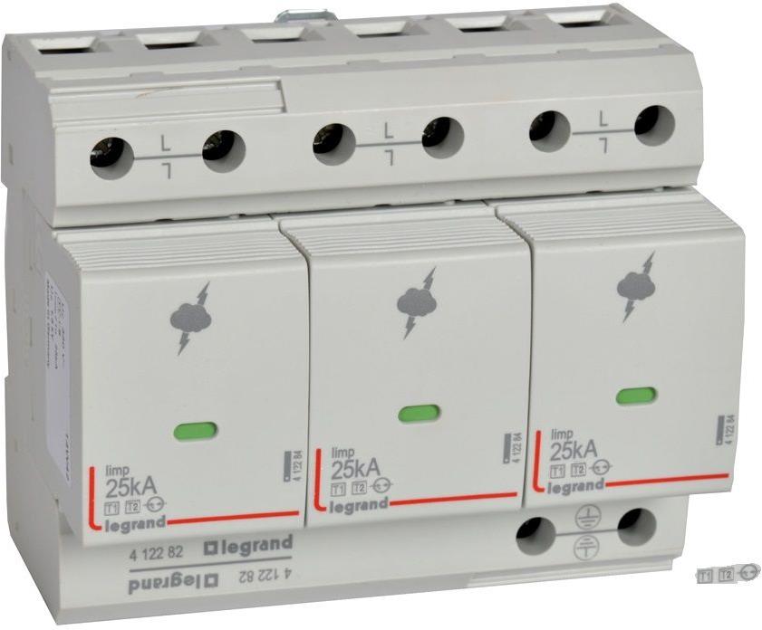 Катоден отводител тип 1+2 SPD 25kA 350V 3P с индикация Legrand