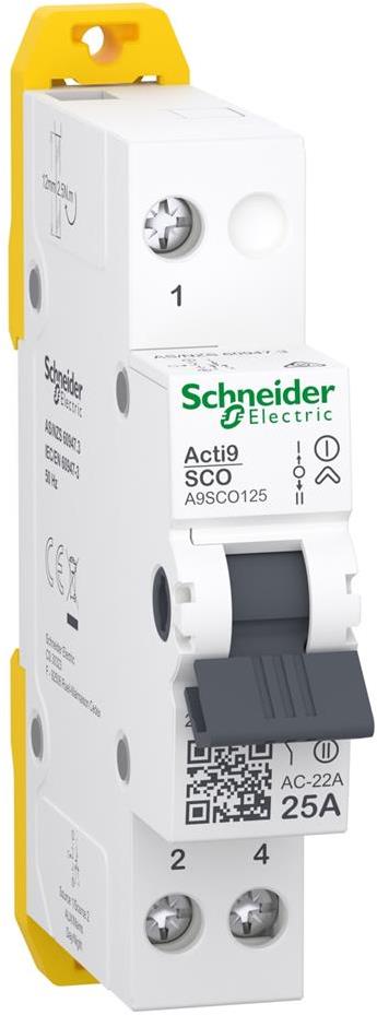 Ум шалтер I-0-II DIN монтаж Acti 9 iSSW 25A 1P 240V 1 мод. SE