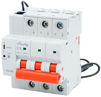 Автоматичен Smart прекъсвач 3P 10A крива С 6kA Shelly PRO 3CB - 074043