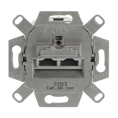 Розетка 2xRJ45 STP cat.6A 0218/12-101 ABB