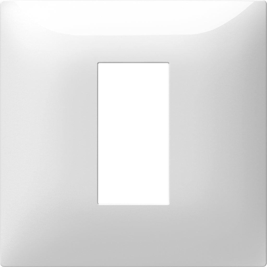 Рамка 1/2 мод. цвят Бял гланц Thin Modul TEM