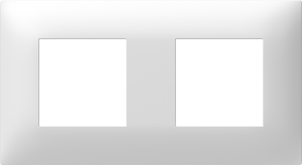 Рамка 2+2 мод. цвят Бял мат Thin Modul TEM